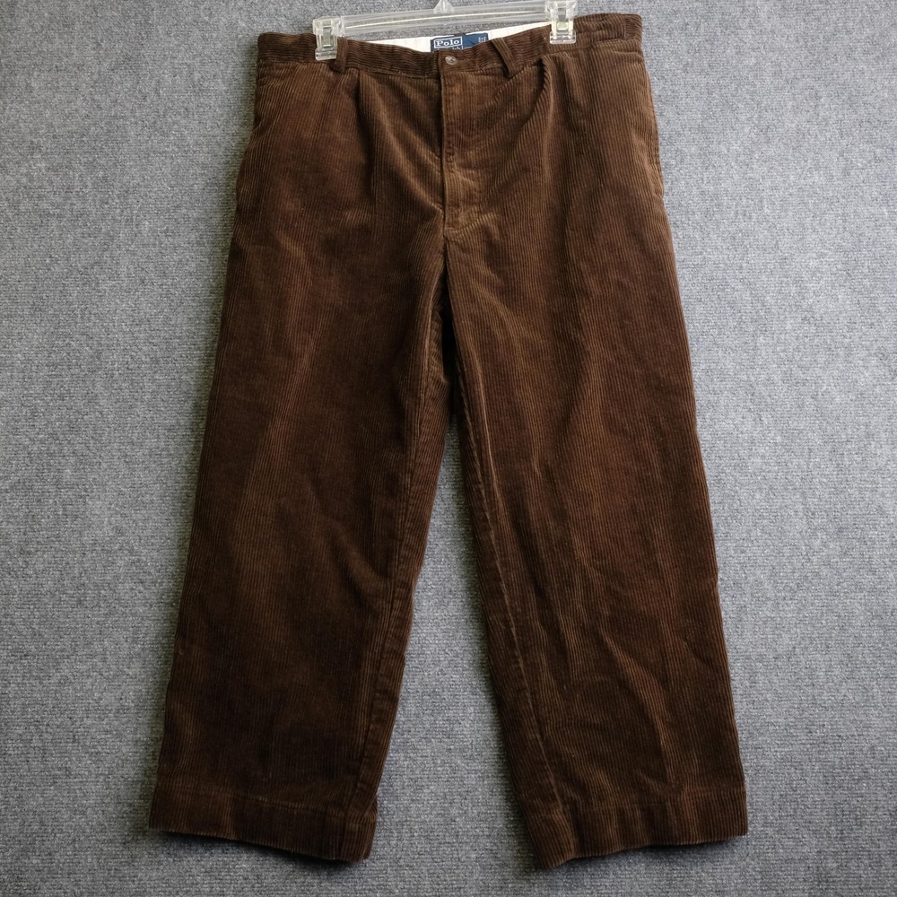 Polo Ralph Lauren Pants Womens 30 Brown Corduroy Chino Classic Casual